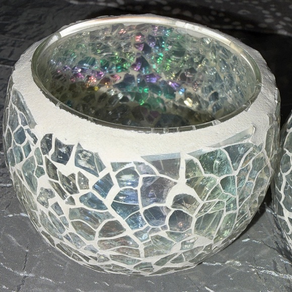 Mosaic Glass Tealight Holders - Set of 4 - Picture 3 of 6
